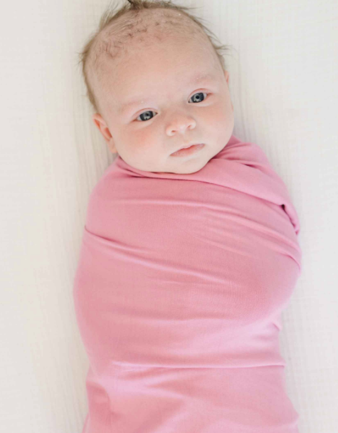 Baby Swaddle Blanket - Mauve Pink