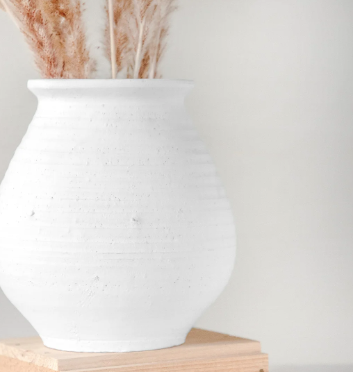 White Clay Vase