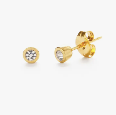 Tiny Crystal Stud Earrings