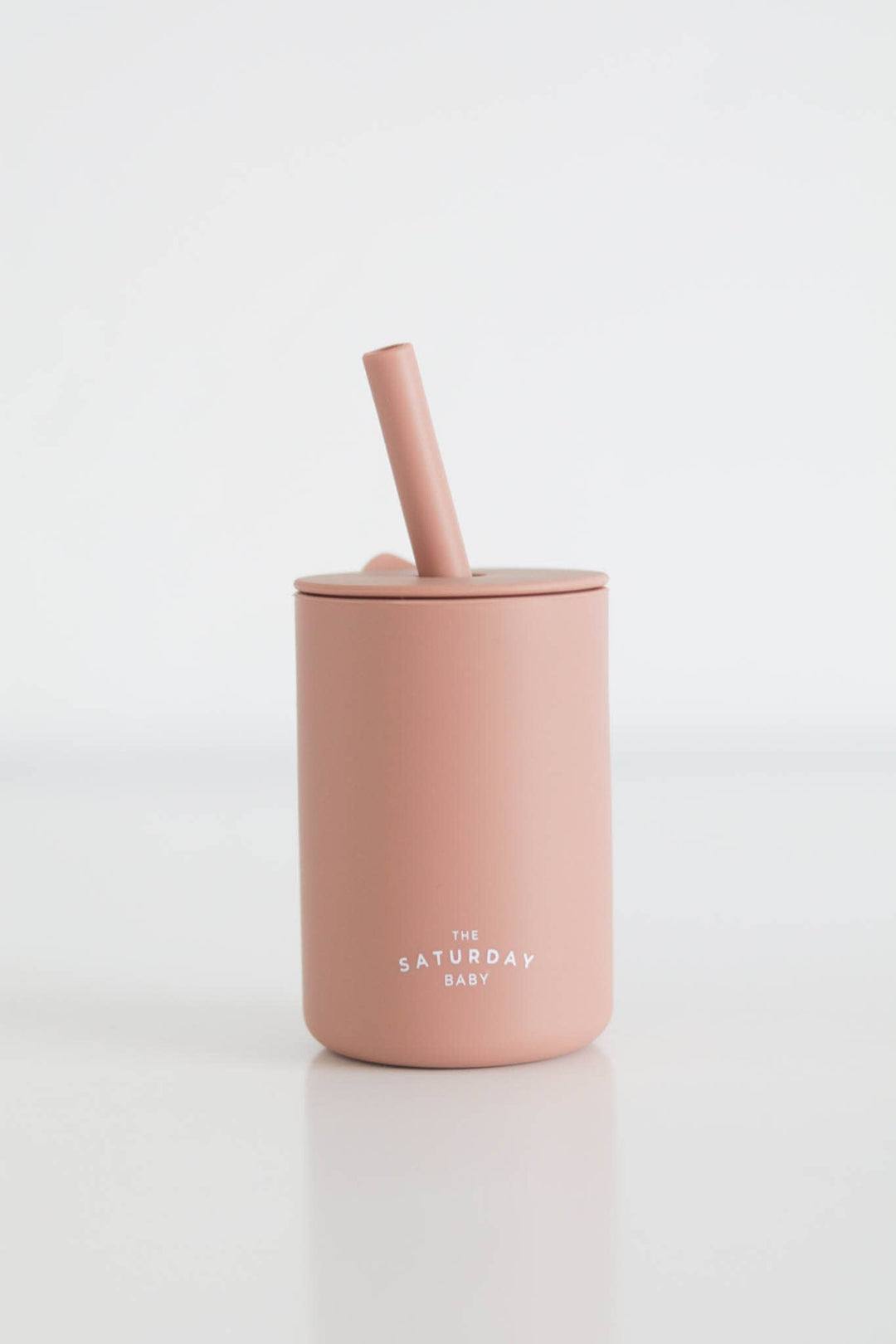 Silicone Straw Cup - Coral