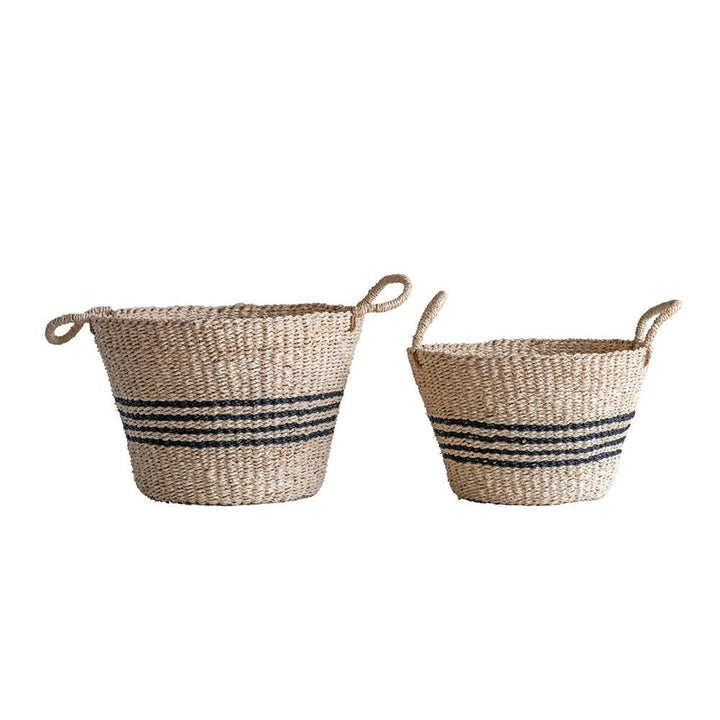 Woven Striped Baskets