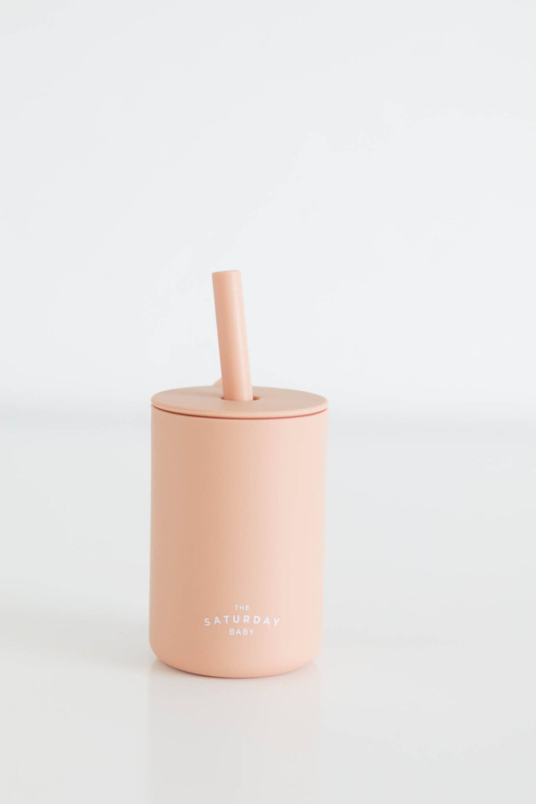Silicone Straw Cup - Peach