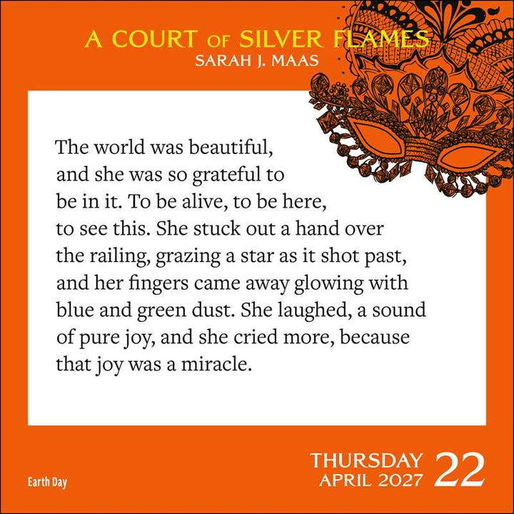 Court of Thorns and Roses 2027 Day-to-Day Calendar by Sarah J. Maas