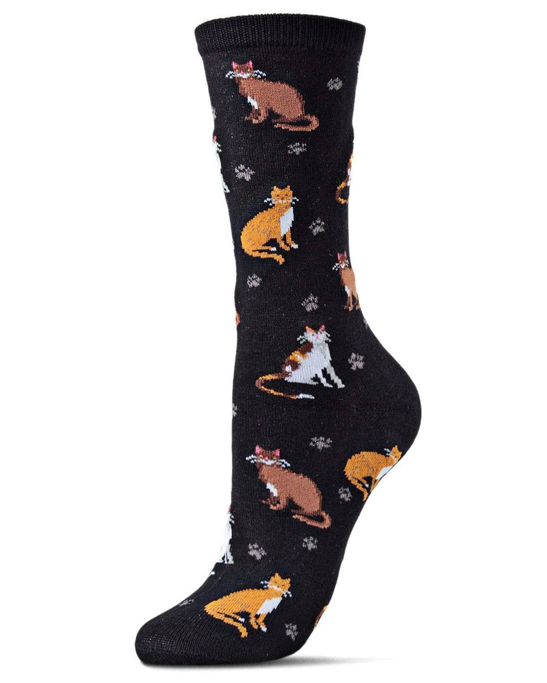 MeMoi Cats & Friend Bamboo Crew Socks