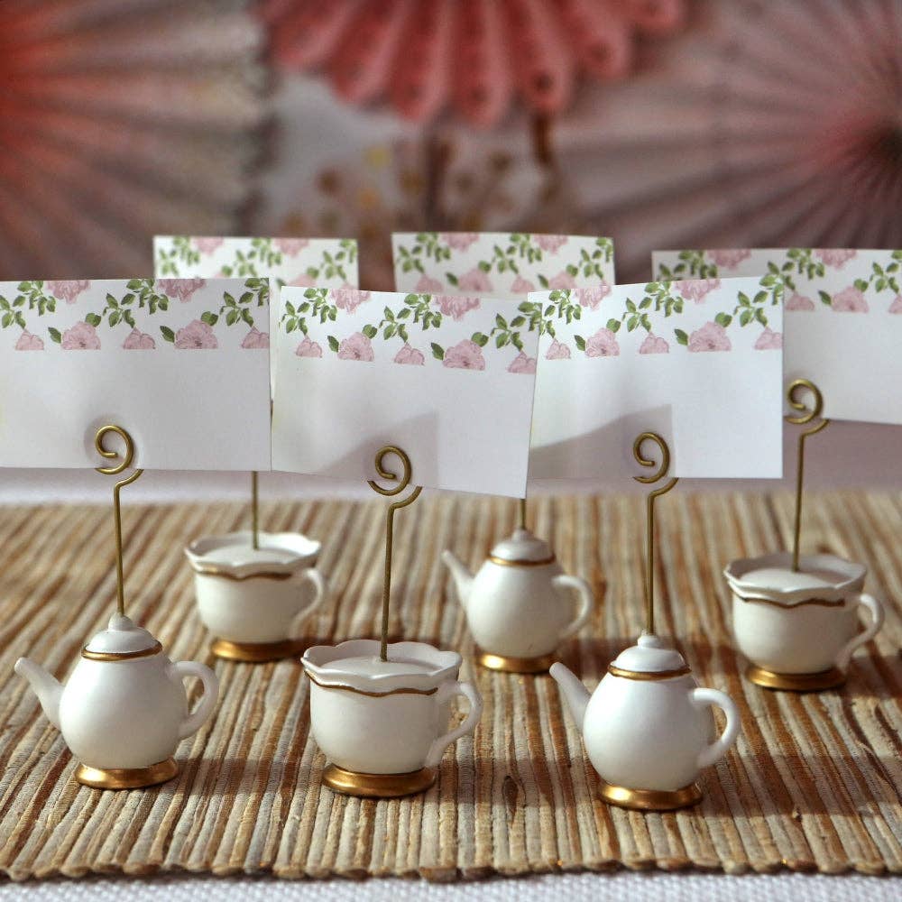 Tea Time Whimsy Place Card Holder (Set of 6)