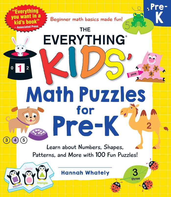Everything Kids' Math Puzzles for Pre-K by Hannah Whately