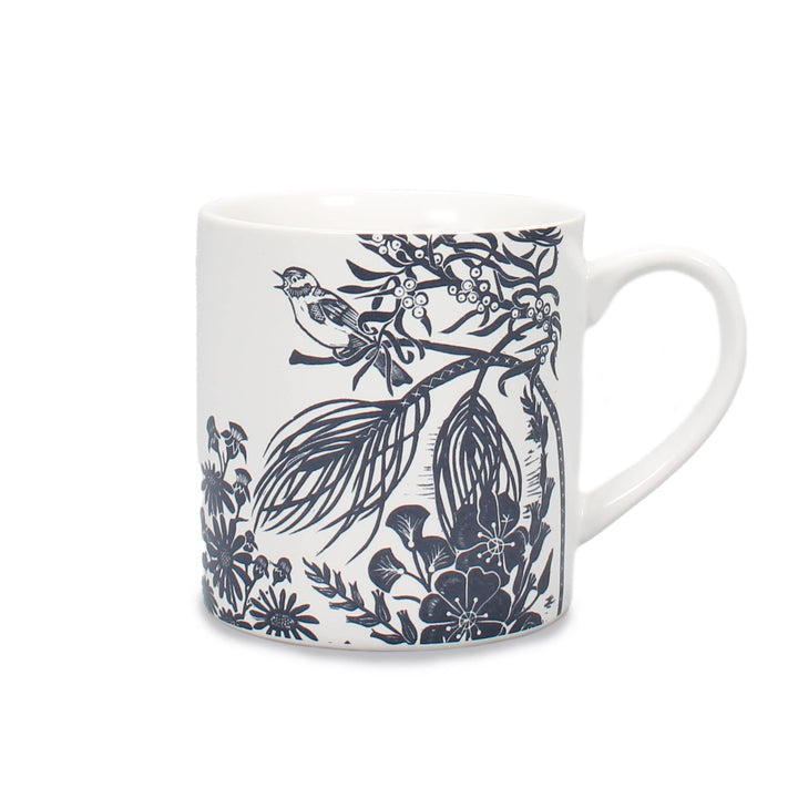 Ceramic Mug Woodland Navy Bird