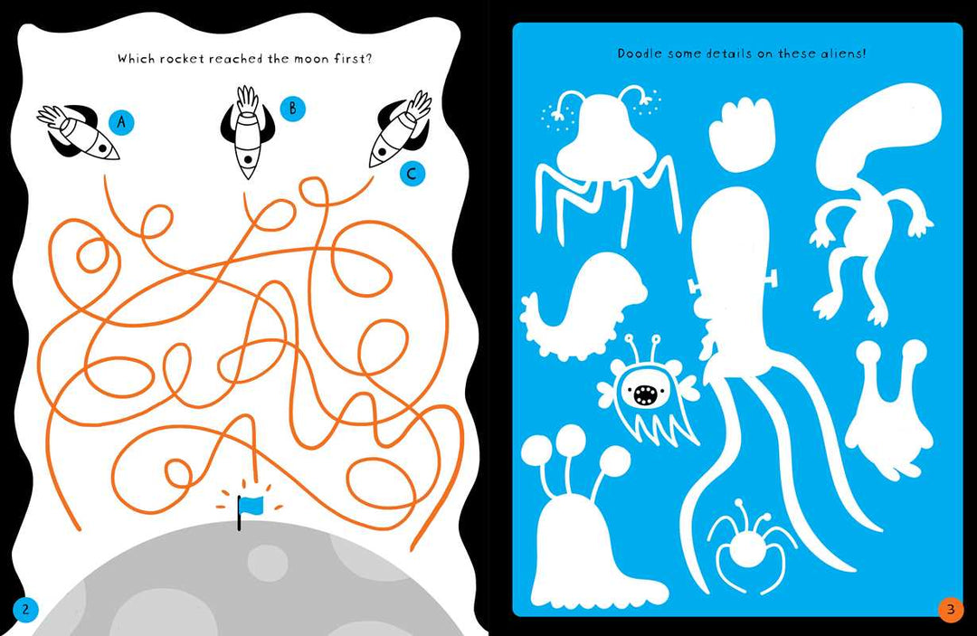 Brain Boosters Space Puzzles Learning Activity Book for Kids by Vicky Barker