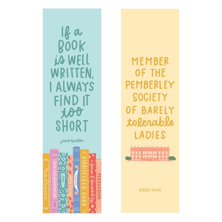 Jane Austen Set of Two Bookmarks
