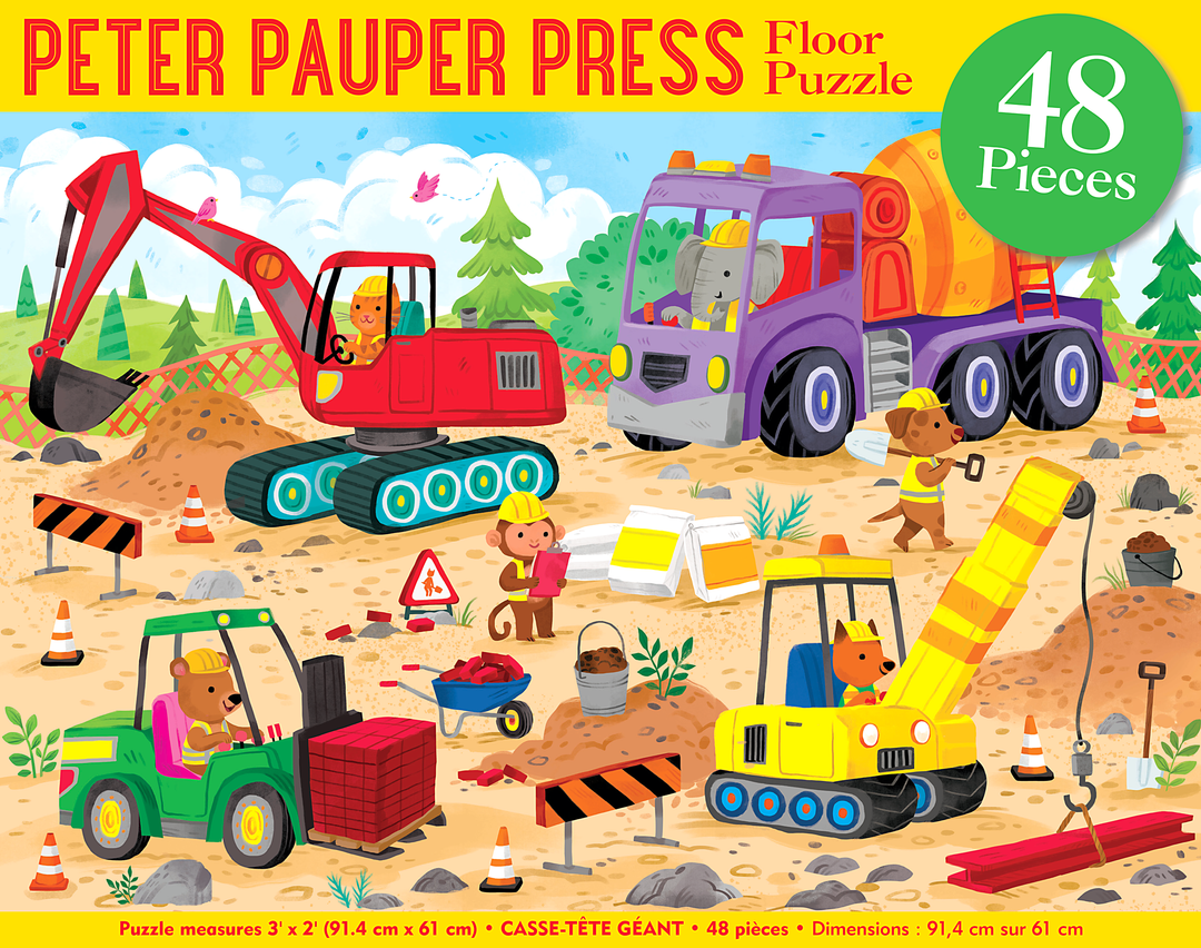 Construction Site Kids' Floor 48-Piece Puzzle