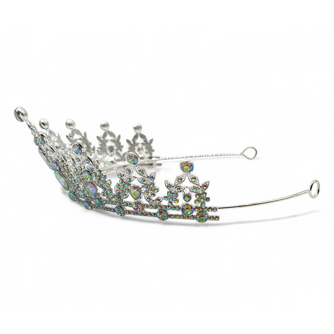 Silver Royal Crystal Tiara – Rhinestone Filigree