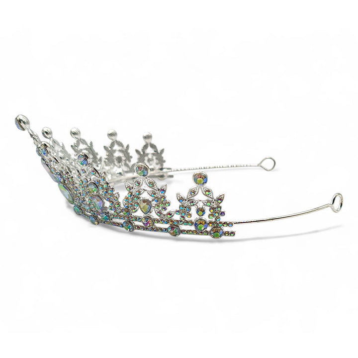 Silver Royal Crystal Tiara – Rhinestone Filigree