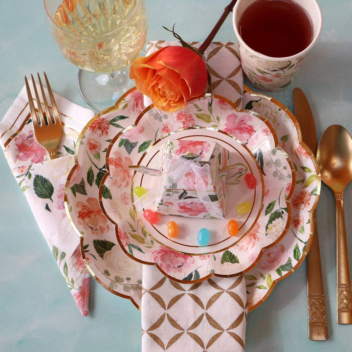 Floral Teapot Favor Box (Set of 24)
