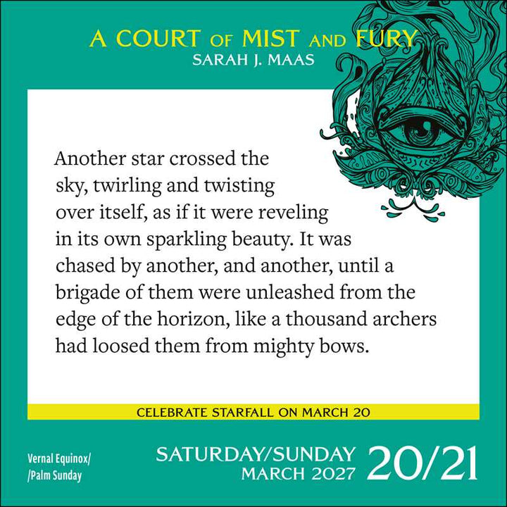 Court of Thorns and Roses 2027 Day-to-Day Calendar by Sarah J. Maas