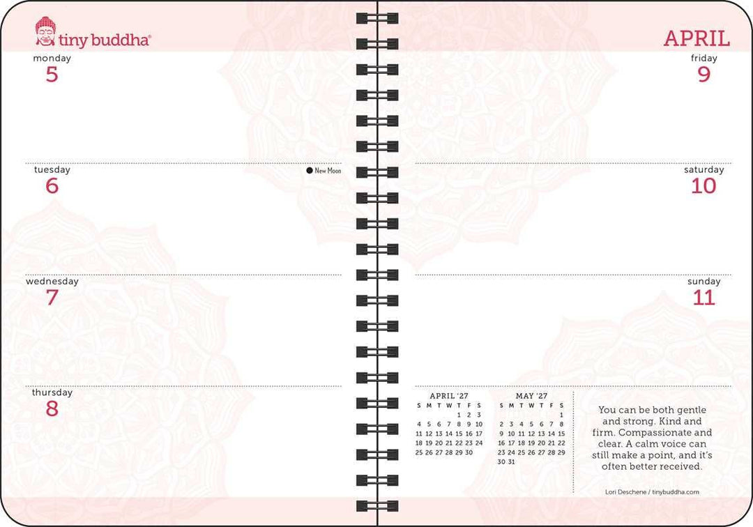 Tiny Buddha 2027 Monthly/Weekly Planner Calendar by Lori Deschene