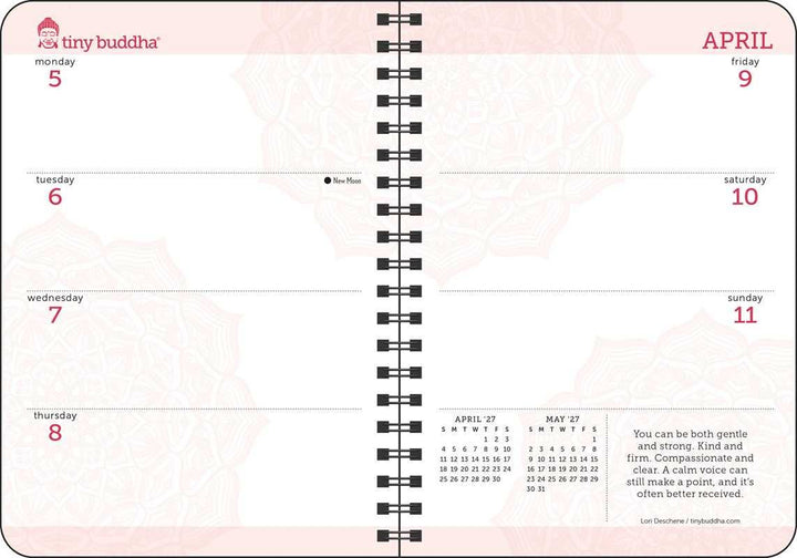 Tiny Buddha 2027 Monthly/Weekly Planner Calendar by Lori Deschene