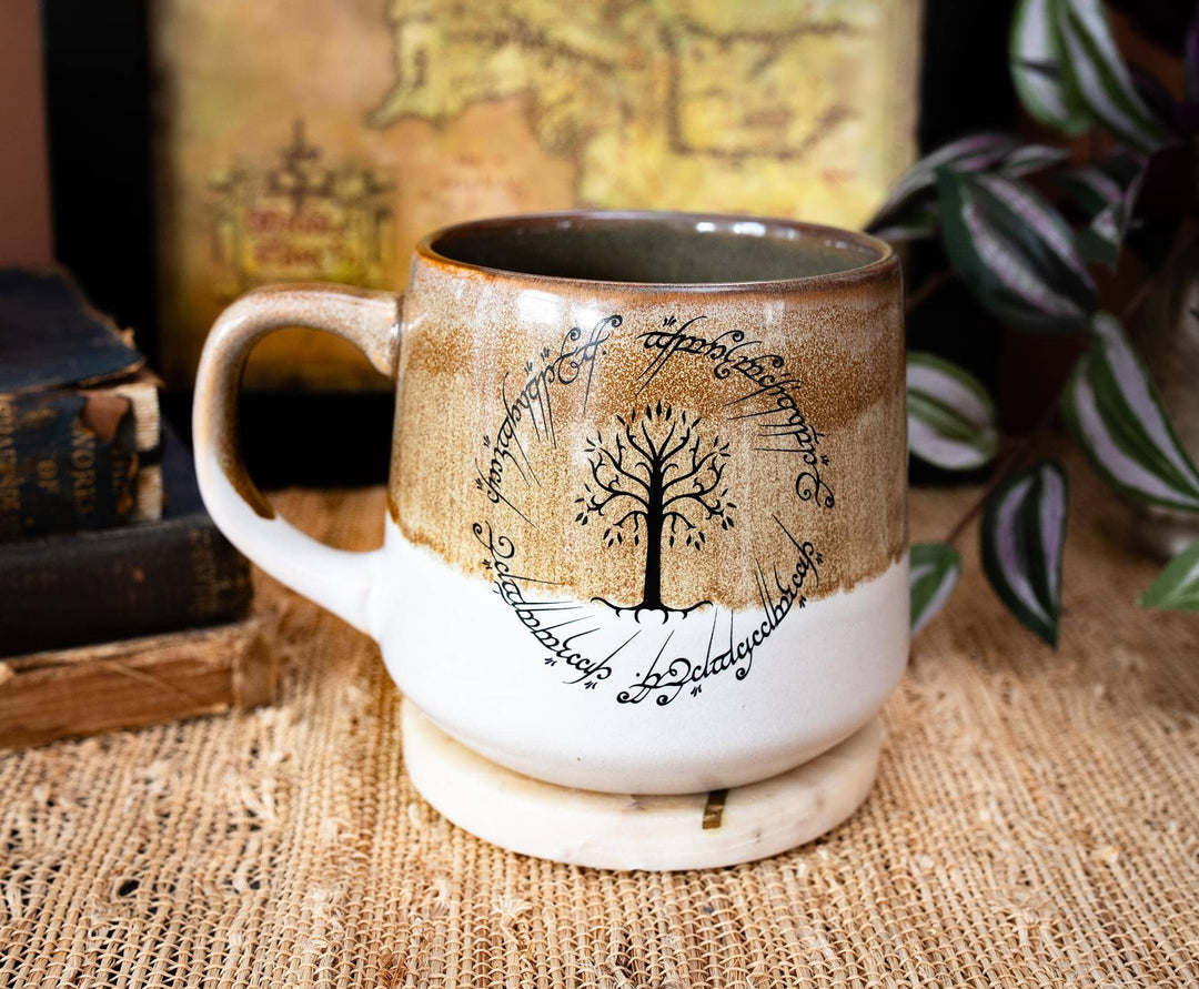 The Lord Of The Rings Elven Text Tapered Ceramic Pottery Mug
