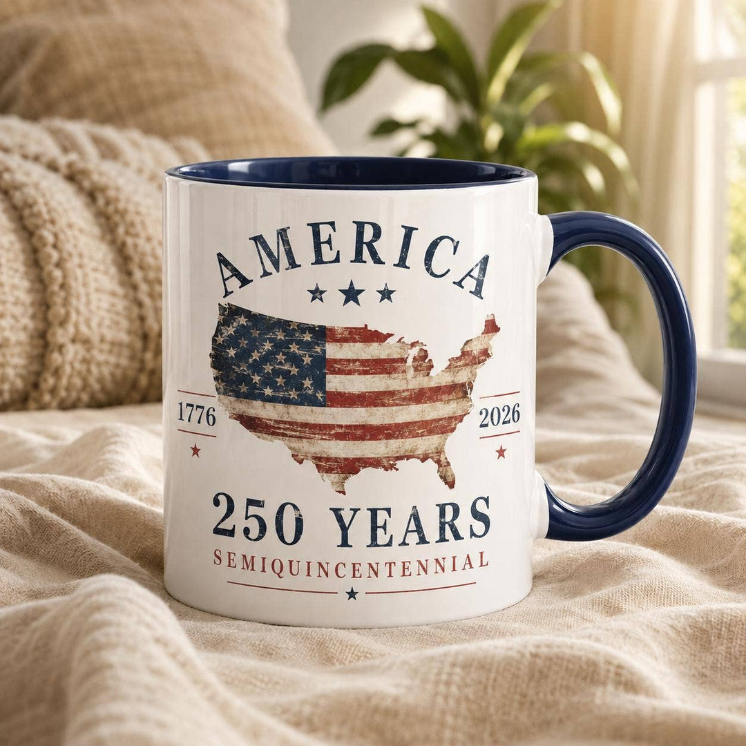 250th Anniversary Of The USA Mug, Patriotic 1776–2026 Cup