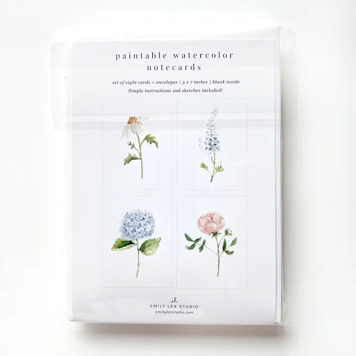 Paintable Watercolor Notecards