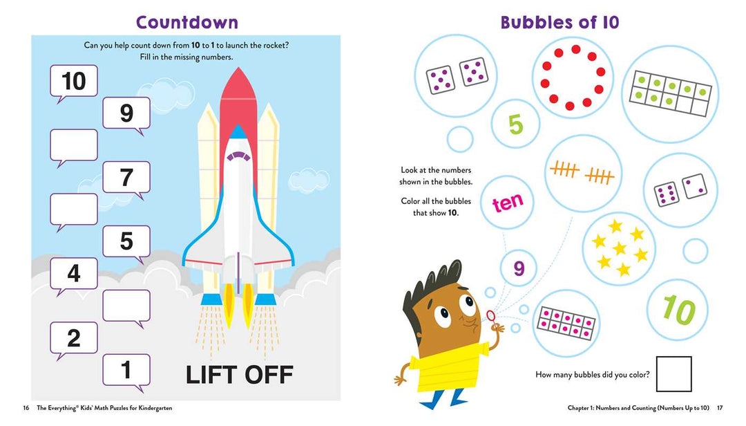 Everything Kids' Math Puzzles for Kindergarten by Hannah Whately