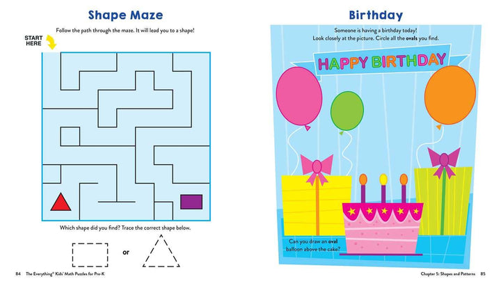 Everything Kids' Math Puzzles for Pre-K by Hannah Whately