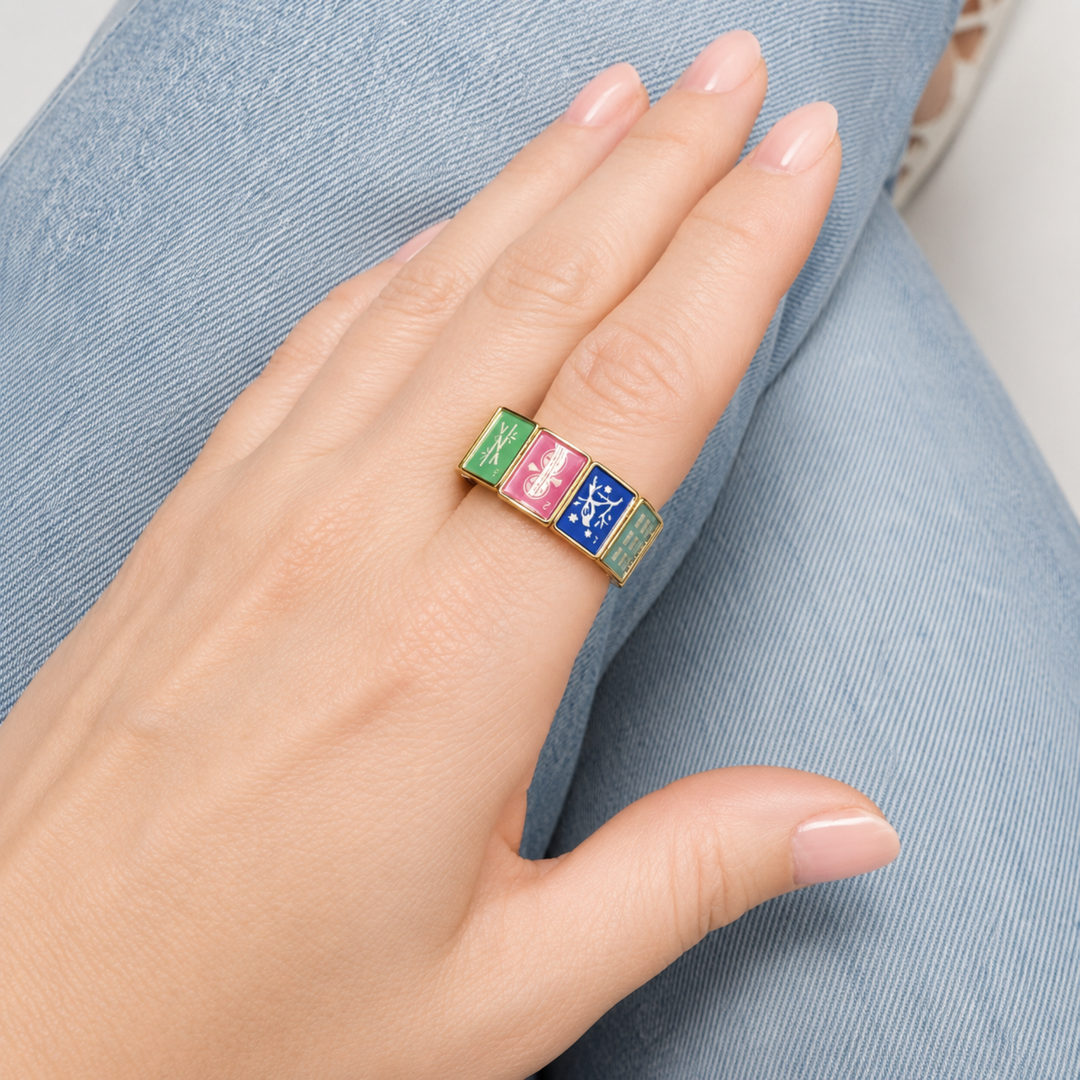 Ellison+Young Mahjong Multi Tile Stretch Ring