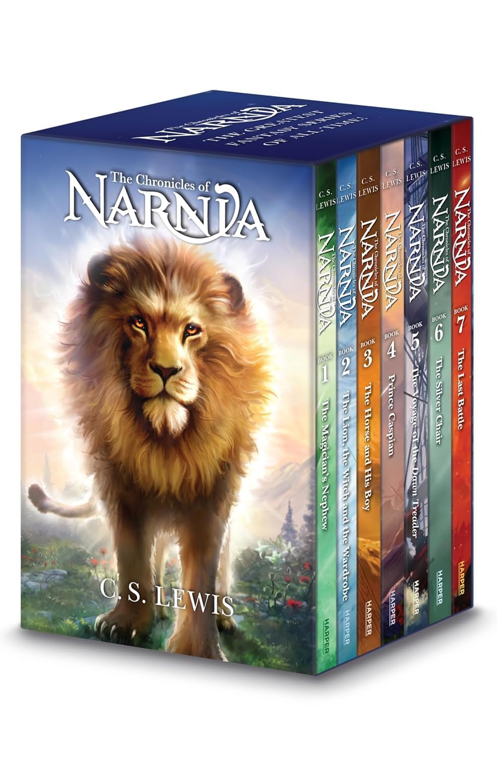 The Chronicles of Narnia 7-Book Box Set + Trivia Book (paperback)