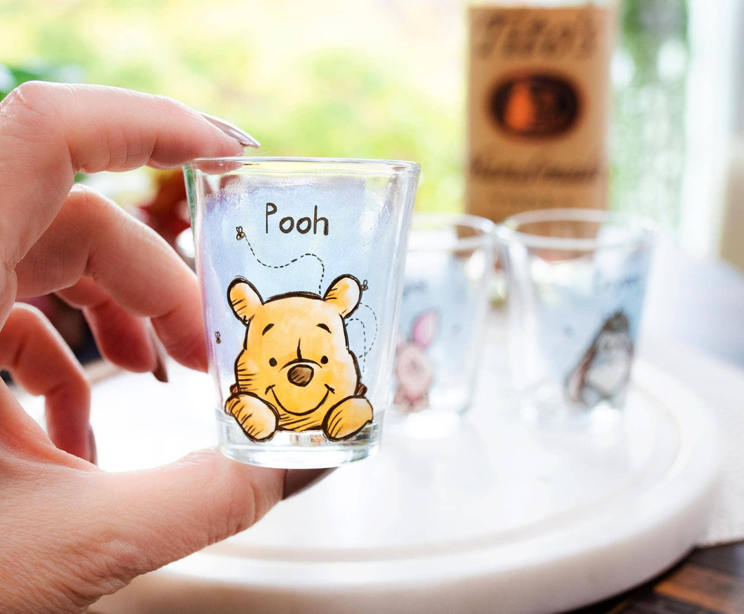 Winnie the Pooh Faces 4 Piece Mini Glass Set