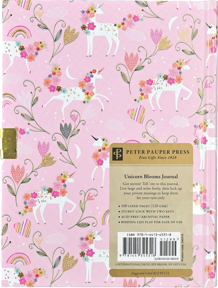 Unicorn Blooms Locking Journal