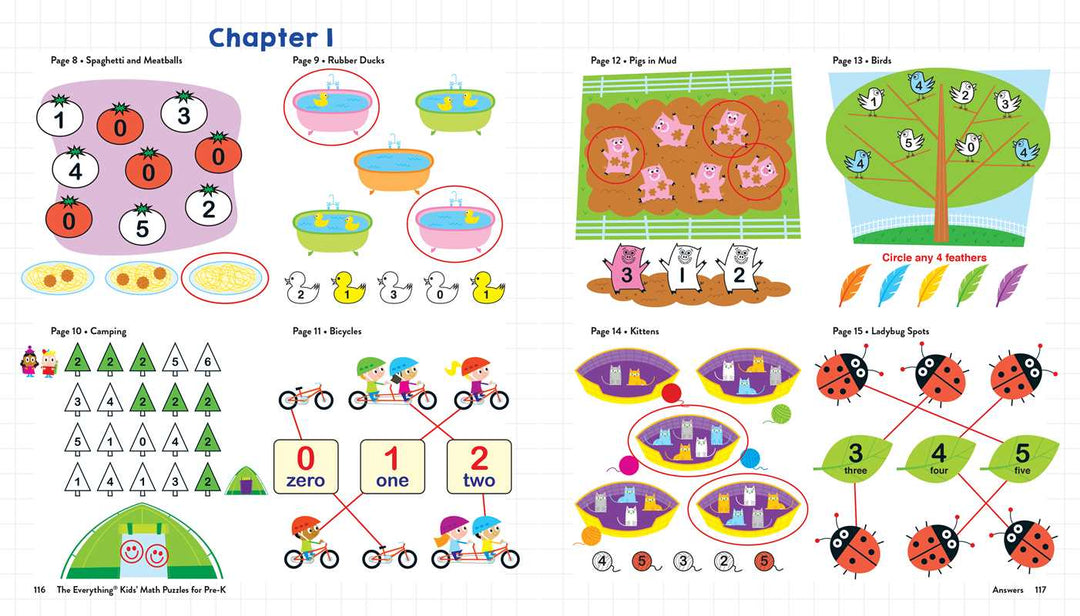 Everything Kids' Math Puzzles for Pre-K by Hannah Whately