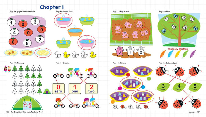 Everything Kids' Math Puzzles for Pre-K by Hannah Whately