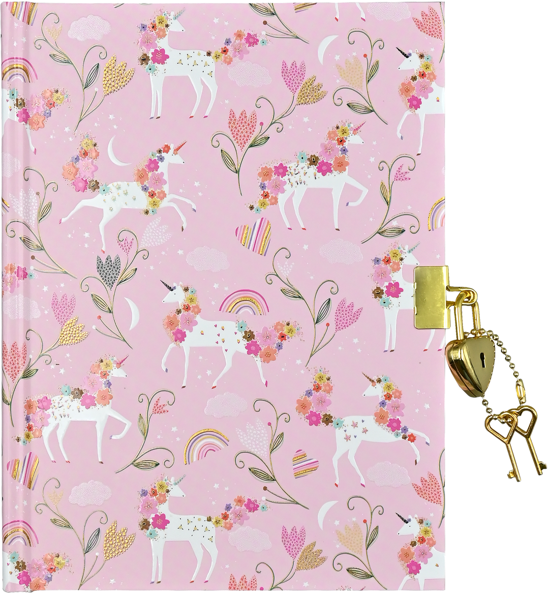 Unicorn Blooms Locking Journal