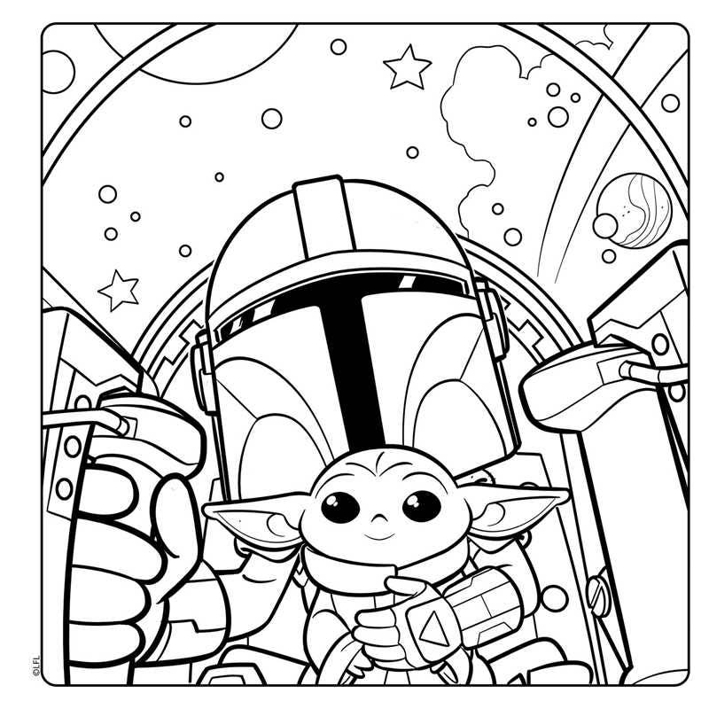 Star Wars The Mandalorian: Grogu Cozy Coloring by Editors of Thunder Bay Press