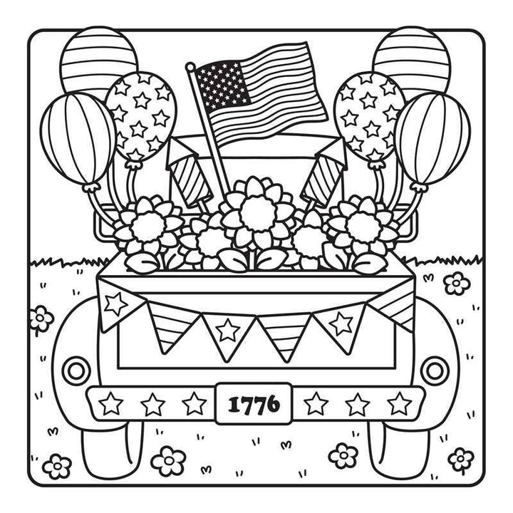 America the Beautiful Coloring Book by