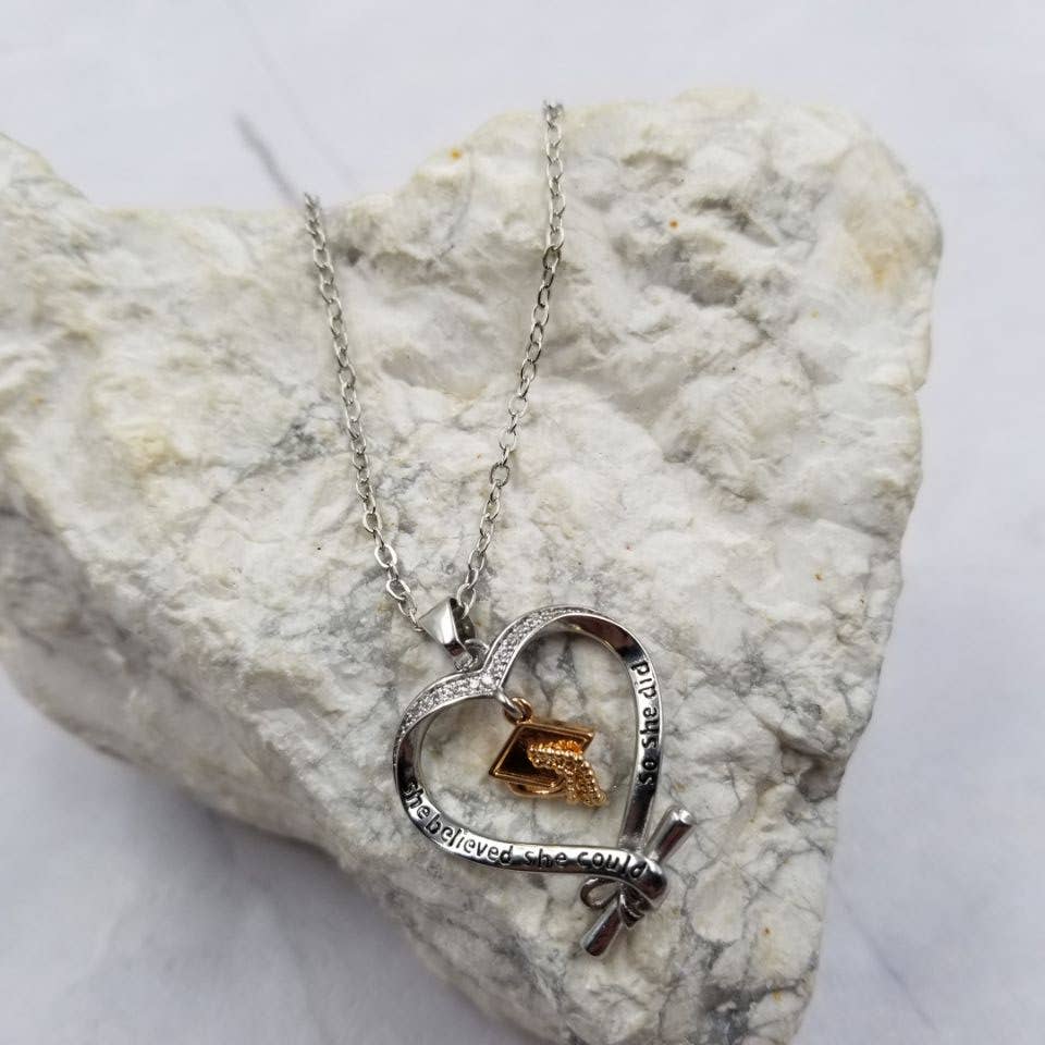 She believed she could so she did Graduation Necklace