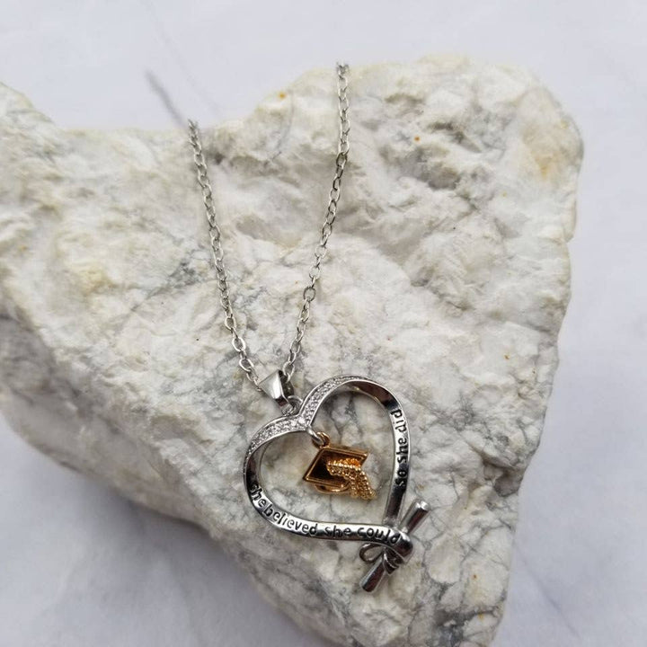 She believed she could so she did Graduation Necklace