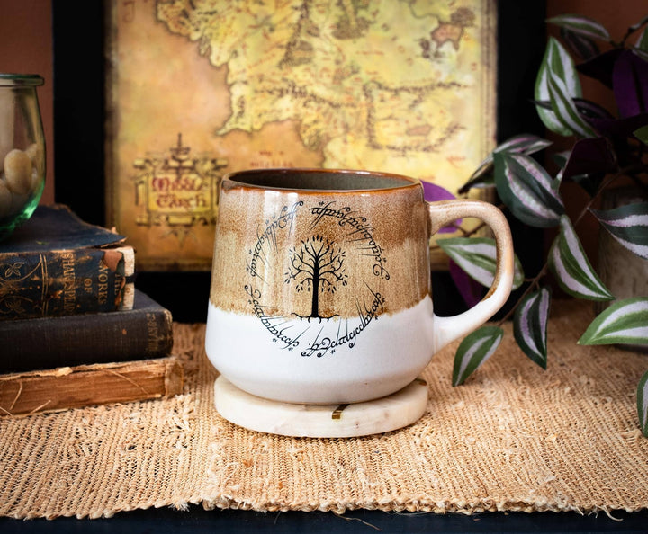 The Lord Of The Rings Elven Text Tapered Ceramic Pottery Mug