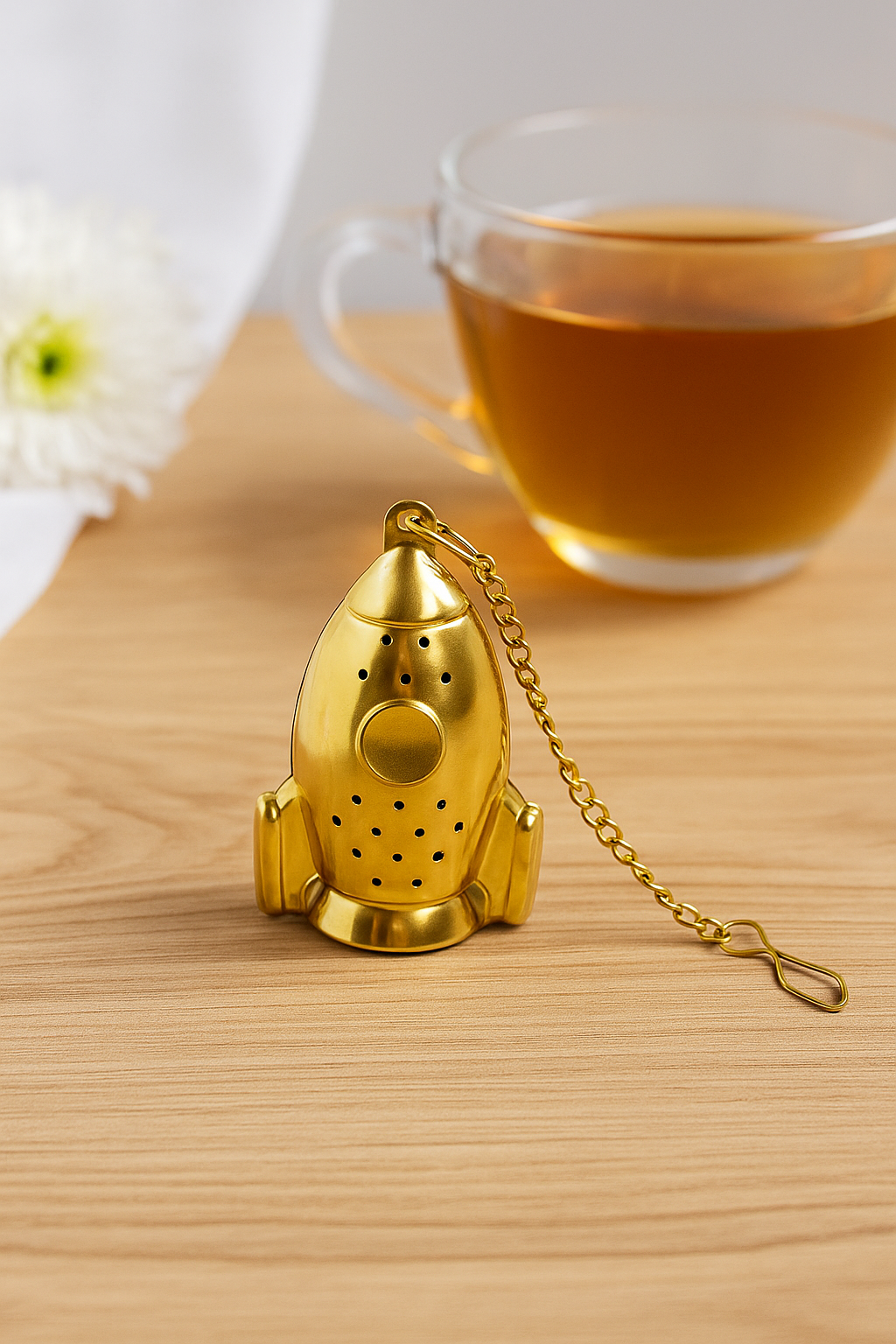 Rocket Tea Infuser – Gold Stainless Steel Loose Leaf