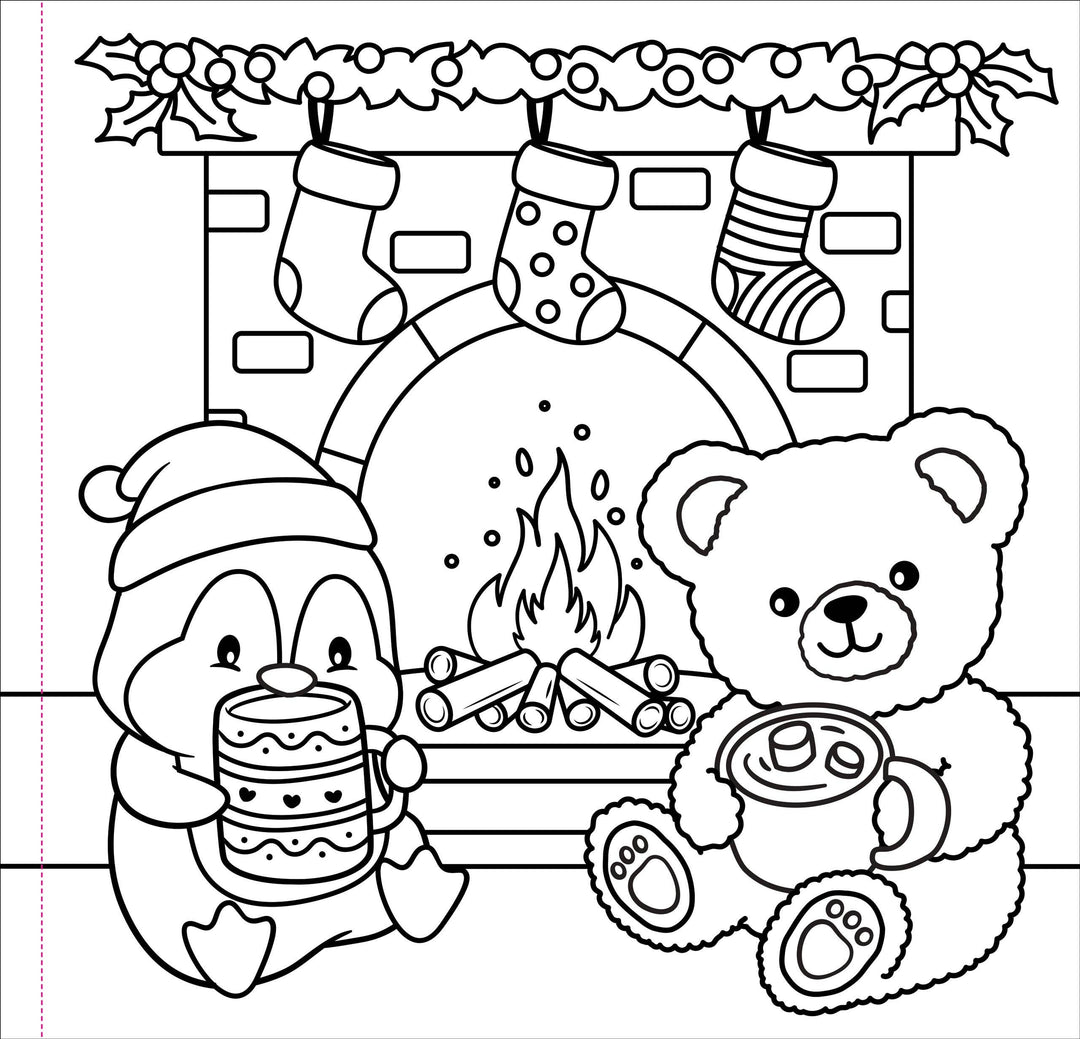 Color Me Cozy Christmas Adult Coloring Book