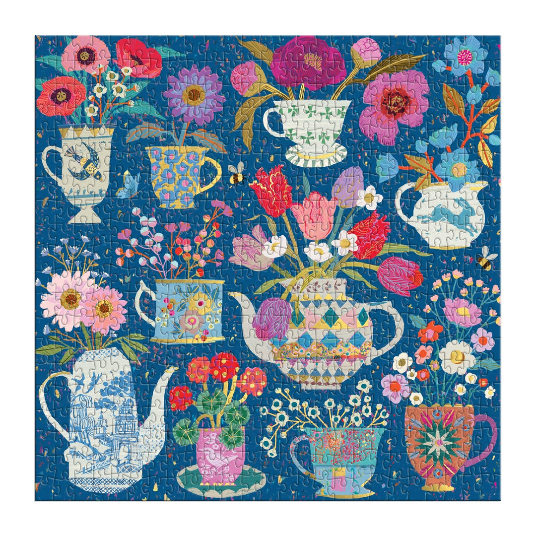 Victoria Ball Potted Teacups 500 Piece Foil Puzzle