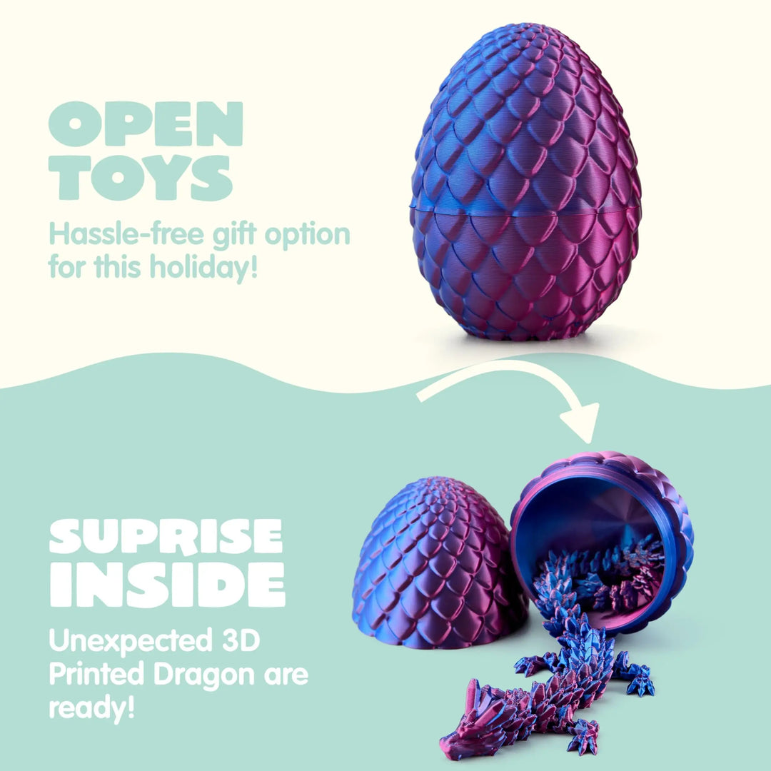 3D Printed Dragon Egg Surprise Fidget Toy