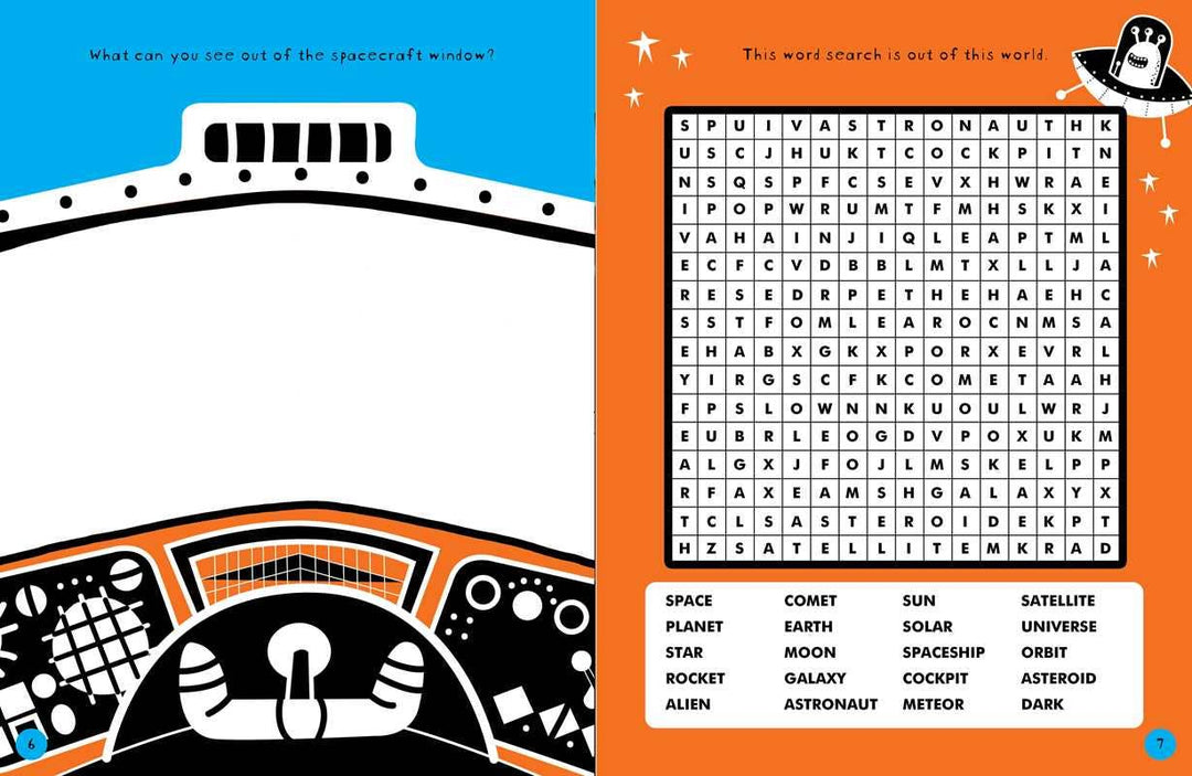 Brain Boosters Space Puzzles Learning Activity Book for Kids by Vicky Barker