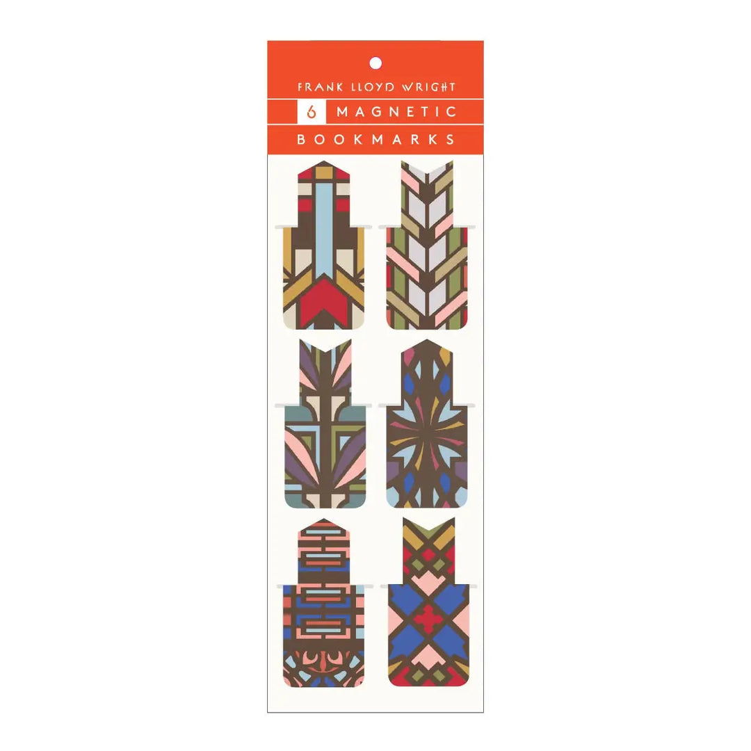 Frank Lloyd Wright Designs Magnetic Bookmarks (Set of 6)
