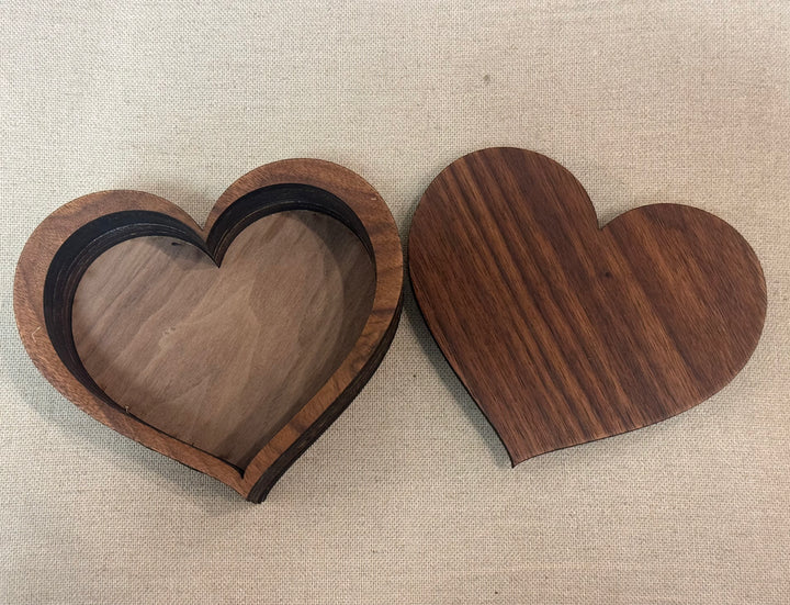 Wooden Heart Box