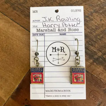 Book Locket Earrings