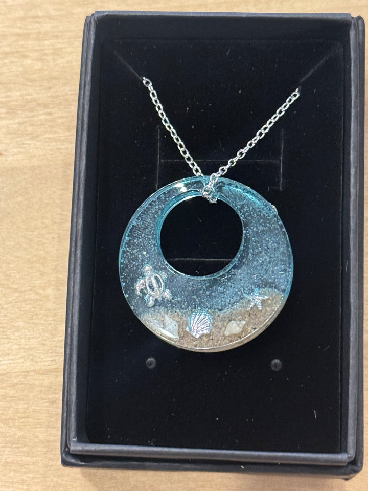 Necklace with Resin Pendant