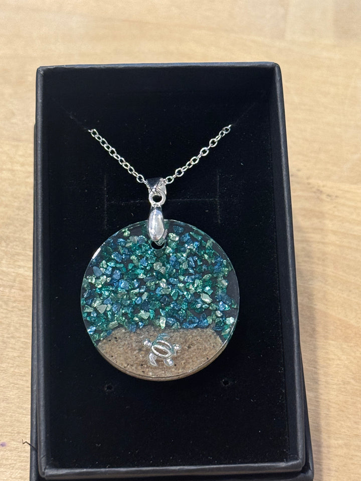 Necklace with Resin Pendant