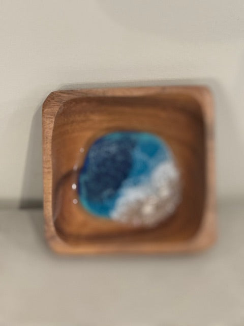 Small Wood Ocean Dish