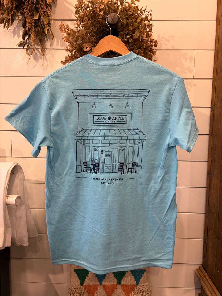 Blue Apple Books T-Shirt - Sky Blue (Multiple Styles Available)
