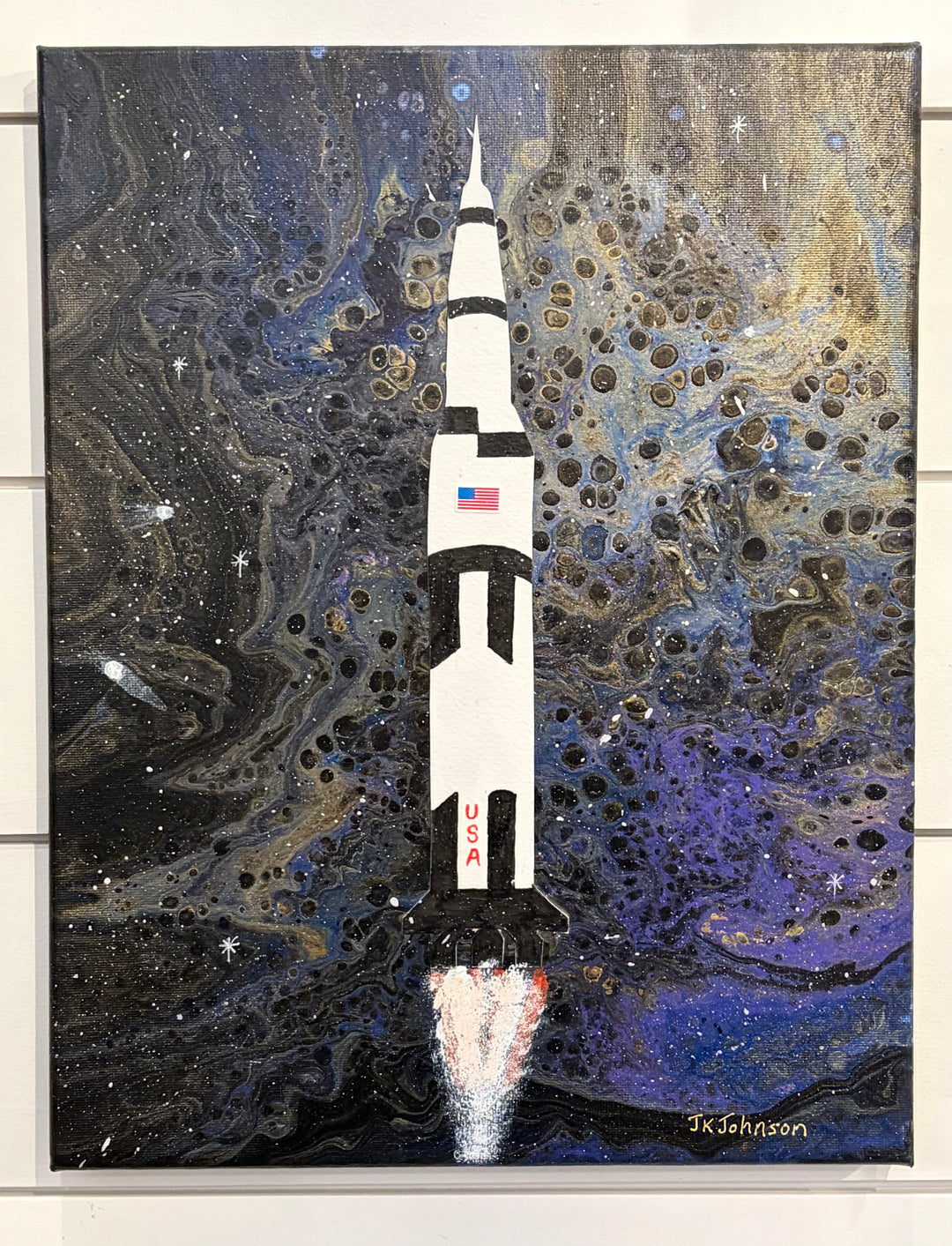 Saturn V Abstract Background - Original Artwork by Julia Johnson